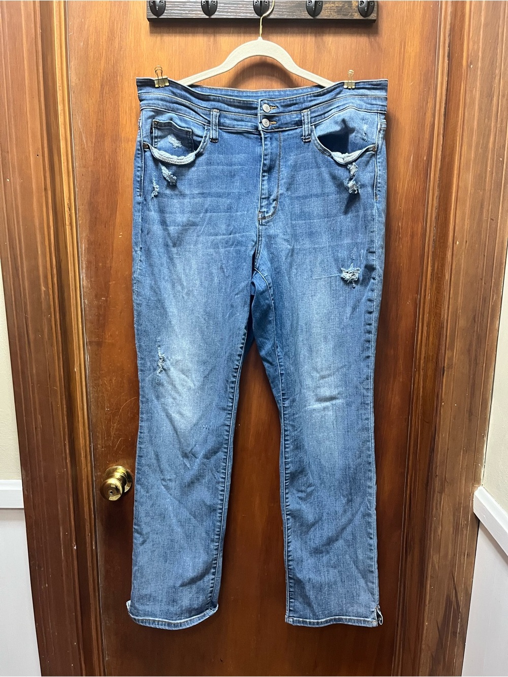 Judy Blue Vintage Wash Straight Leg Jeans 18w. EUC.